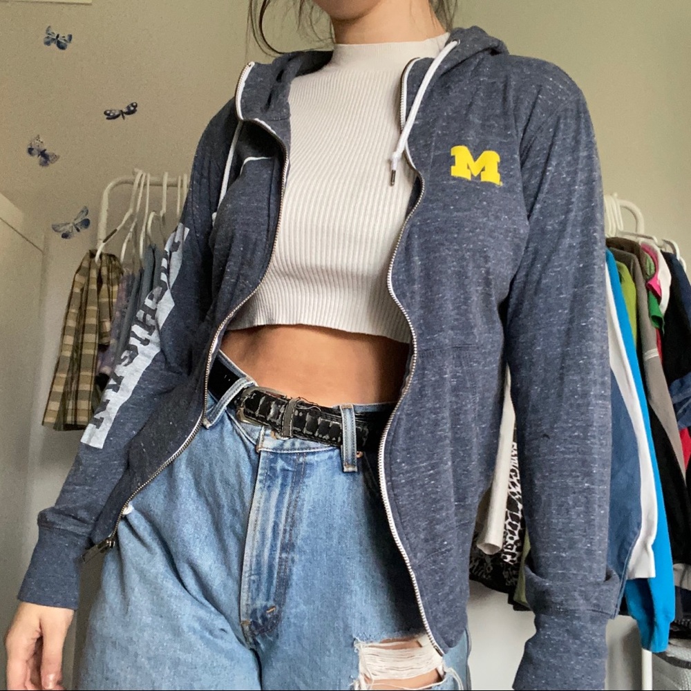 nwot nike university of michigan zip up sweatshirt